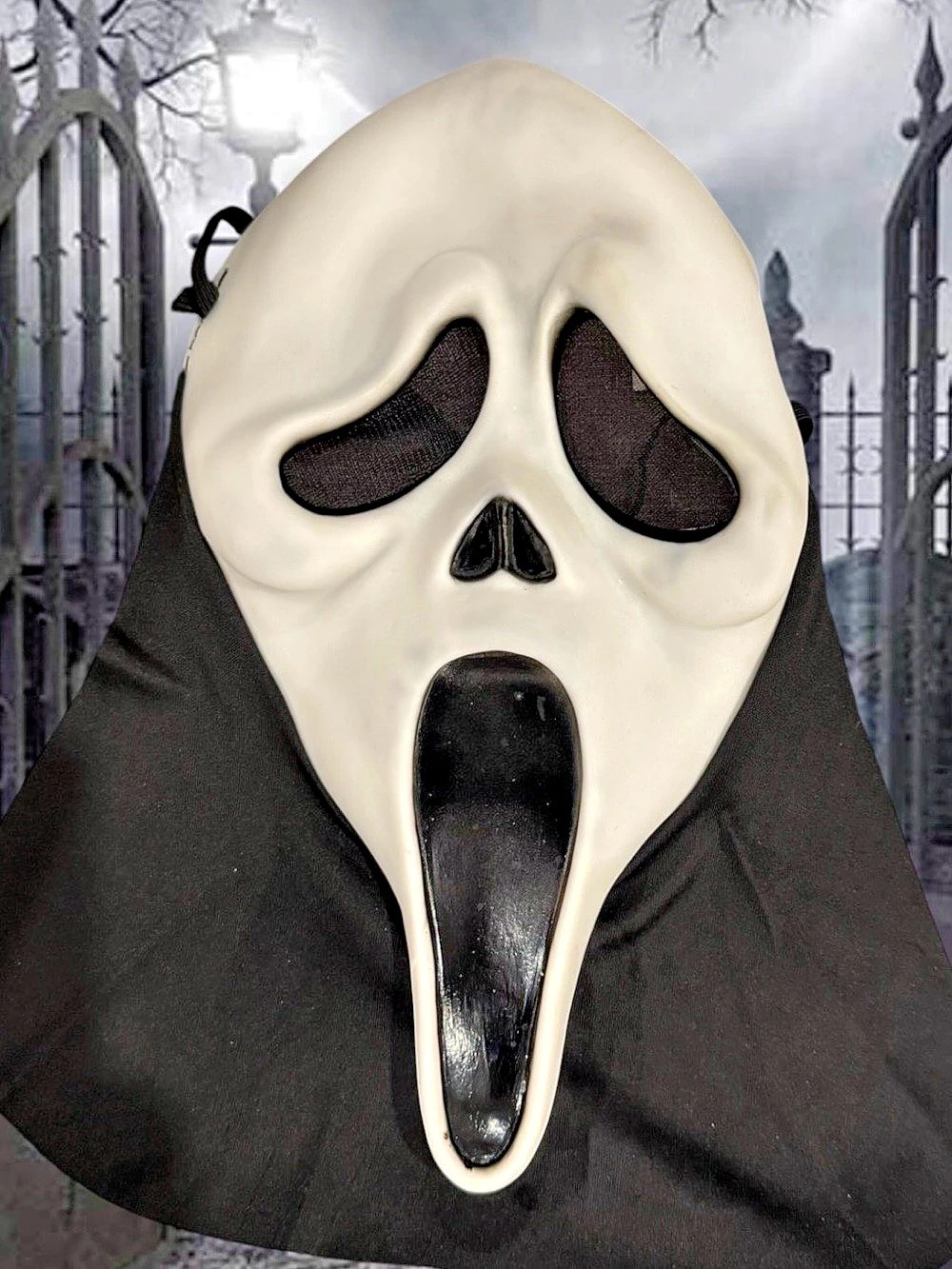 Easter Unlimited Ghost Face Halloween Mask White & Black